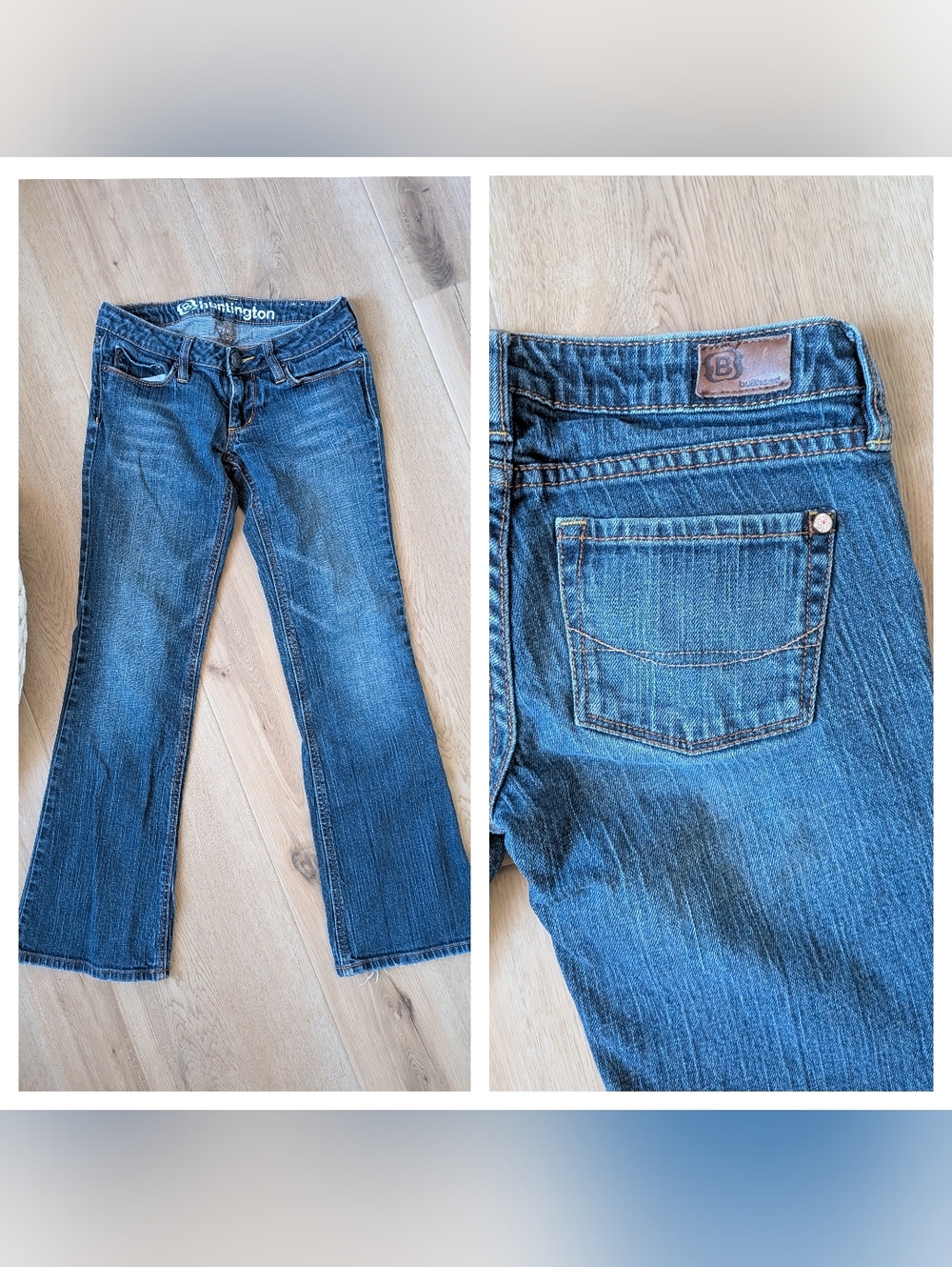 Bullhead Blue Low Rise Denim Huntington Flare Jeans 0 Short